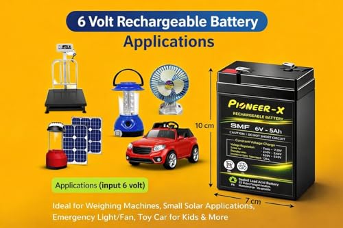 Image of Px 6 Volt 5 Ampere Rechargeable Battery 6V 5Ah |Toy car|Weighing Machine|Small Solar Applications|Emergency Light