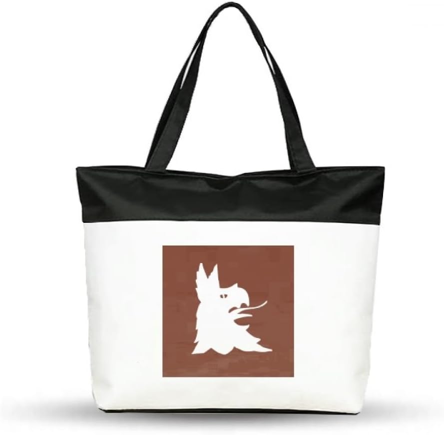 Divine Animals Fierce Ears Cotton Canvas Tote Bag Grocery Shopping