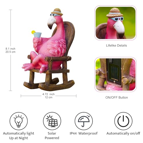 Solar-Flamingo-Statue-for-Outdoor-Garden-Decor-Resin-Flamingo-Fairy-Garden-Decor-Suitable-for-Home-Desk-Garden-Lawn-Patio-Porch-Decor-Unique-Gifts-for-Mom-Grandma-81-inch Solar Flamingo Statue for Outdoor Garden Decor Resin Flamingo Fairy Garden Decor Suitable for Home Desk Garden Lawn Patio Porch Decor Unique Gifts for Mom Grandma 81 inch