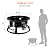 Portable Propane Fire Pit, Camplux Outdoor Gas Fire Bowl for RV Camping Backyard Party, FP19MB 19 Inch Diameter, Black