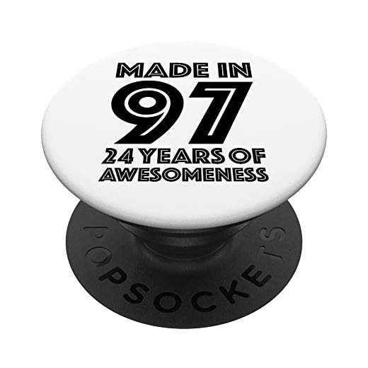 Regalo de 24 cumpleaños para su hija de 24 años 1997 PopSockets PopGrip: Agarre intercambiable para Teléfonos y Tabletas