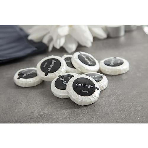 Travel Toiletries - Just for You Soap 20ml (Pack of 100), Weight: 15 grams per Soap, Dimensions: 45(Dia) x 10mm, REACH Compliant Hotel Soaps, Pleasant Fragrance, Individually Wrapped Soaps | GF951 - Image 3