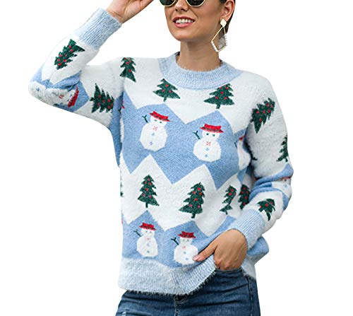 Ugly Weihnachtspullover Damen Strick Rentier Christmas Sweater Damen...