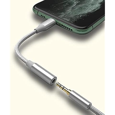 Headphone Adapter for iPhone, 3.5mm Jack Audio Adapter, Earphone Adapter Jack Converter for iPhone 13/12/11/11 Pro/XR/X/XS/8/8Plus/7/7Plus Support All iOS No Call Cover