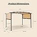 AECOJOY Pergola 9' x 12' Outdoor Pergolas, Retractable Awning Pergola Shade Patio Cover Canopy with Stand for Shade and Rain, Canopies, Gazebos