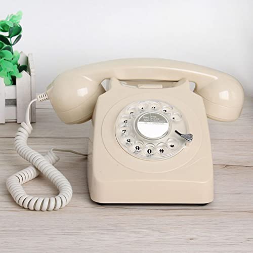 Téléphone filaire rétro HJMMWT blanc : ne manquez plus aucun appel grâce à sa cloche en métal