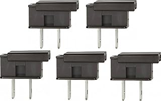 Creative Hobbies Easy Snap On End Plug, Replacement Electical Plug for SPT-1 Wire - Polarized, 8 Amp, 125 Volt, Brown | 5 Pack