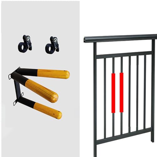 Elitix Wing Chun Muñeco Paquete de Maniquíes de Artes Marciales de Madera sobre Barandilla/Saco de Arena, Brazos Simulados Wing Chun con Resorte para Perforar, Herramienta de Ejercicio de Kickboxing