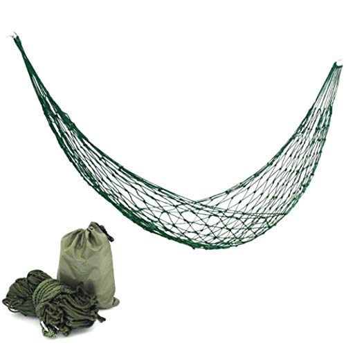 Portable Thick Nylon Rope Hammock, Garden Net Hammock, Pocket Hammock Sleeping Bed, Camping Hammock for Outdoor Travel