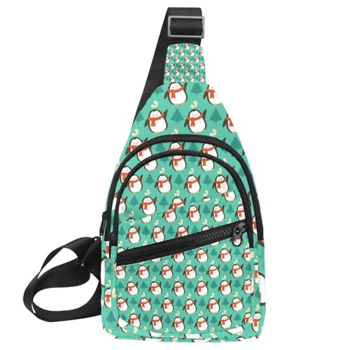 Bolsa cruzada de pingüino tipo mochila de pecho impermeable y compacta para hombre