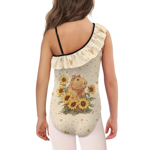 Image of Girls One Piece Swimsuits Size 3-14 Trendy Ruffle Bathing Suit Casual Hawaiian Summer Beach Swimwear