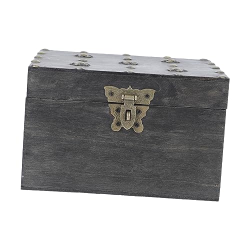 BESTYASH 1 caja de madera retro para guardar caja de almacenamiento decorativa de alta calidad para joyas y objetos pequeños en el hogar