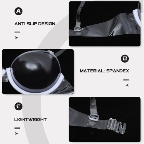 BESTYASH Women's Disposable Clear Strap Bra - Transparent See-Through, Anti-Slip, Comfortable, Size 344