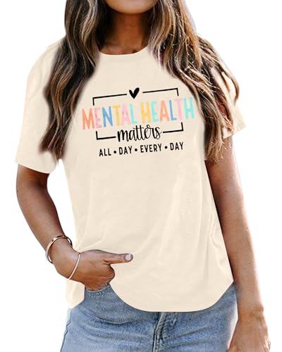 Chemise santé mentale et motivation femme pour cultiver la confiance