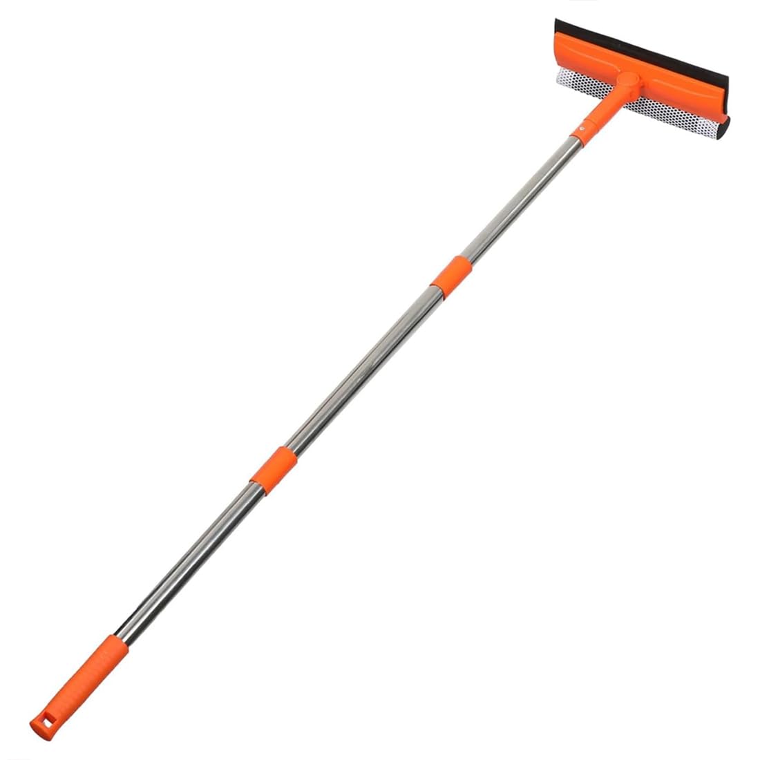 UDSKNV[KSL Professional Car Window Squeegee, 2 in 1 Window Cleaner Featuring Long Stainless Steel Handle,Sponge