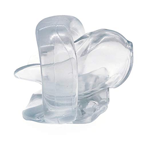Image of HT-V4 Chastity Cage for Men | 5 Adjustable Wide Rings & 6 Colors | Beginner-Friendly | Adult Sex Toy with Sizing Guide (Transparent, Nub)