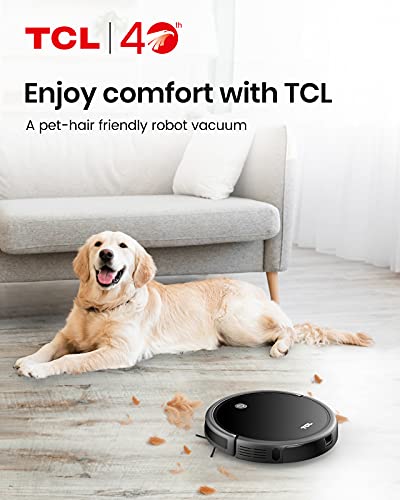 Image of TCL Sweeva 2000 Robot Vacuum Cleaner Ultra Slim 2.76inch, 2000Pa Suction for Pet Hair, Hard Floor & Medium-Pile Carpets, 150mins Runtime, Washable Filter, WiFi & Alexa /Google Enabled