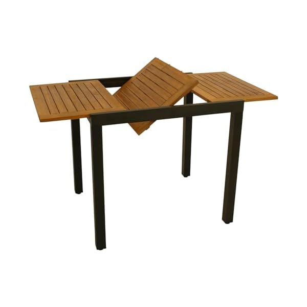 DEGAMO Gartentisch Vicenza ausziehbar Akazie Anthrazit