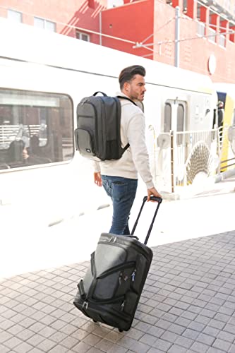 Solo New York Leroy Carry-On Wheeled Duffle Bag, 49L Capacity, Grey, 22 Inch