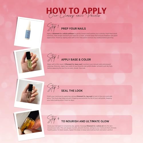 Image of Ellement Co Rosewood Nail Paint 10 ML | Classic Red Nail Colour with Glossy Finish | Long Lasting & Chip Resistant Formula | Smooth Professional Application | Vegan, Non-Toxic & Paraben Free Nail Polish for Festive, Party, Wedding & Everyday Glam Look