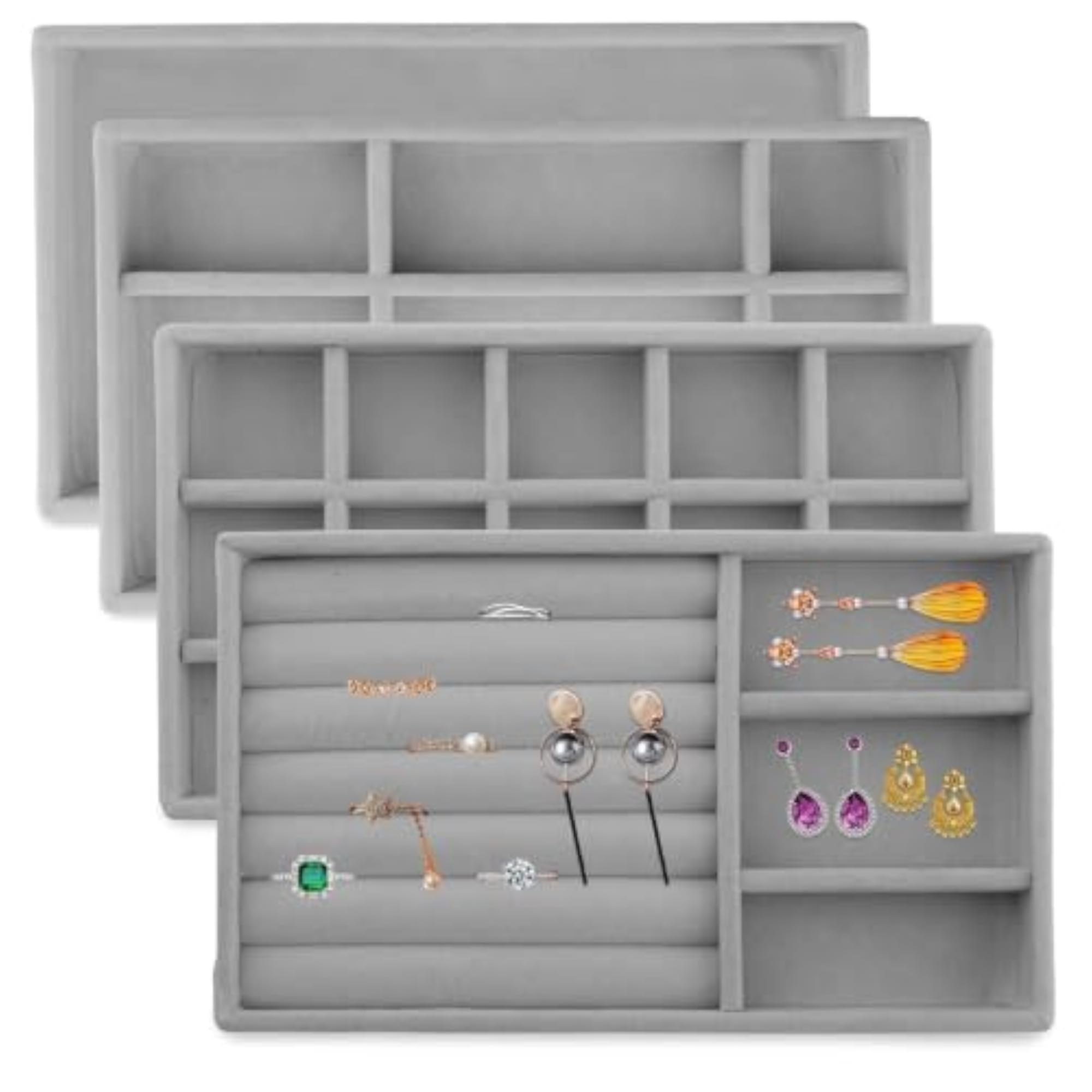 Velvet Jewelry Trays for Organization & Storage