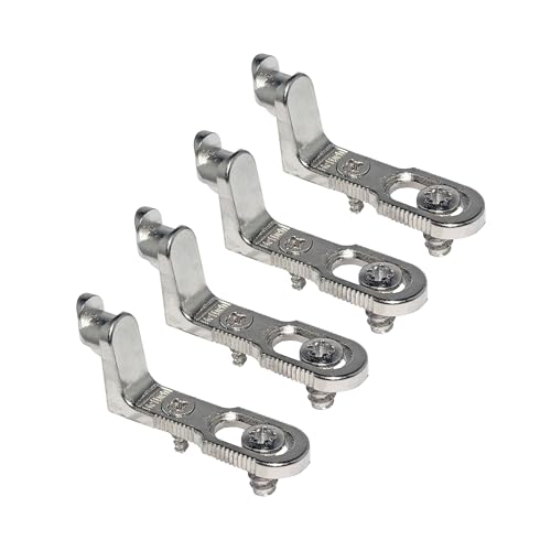 HKB ® 4 Stück Rückwandverbinder RV, für Rückwanddicke bis 5 mm, Druckguss vernickelt, mit Schrauben, Hersteller Hettich, Artikelnr. 1639