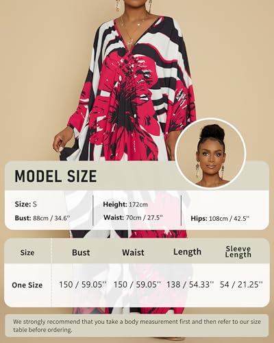 Bsubseach Women Floral Print Kaftan Dresses Plus Size Bathing Suit Cover Up Moo Moos Caftan Beach Dress for Swimwear Summer4