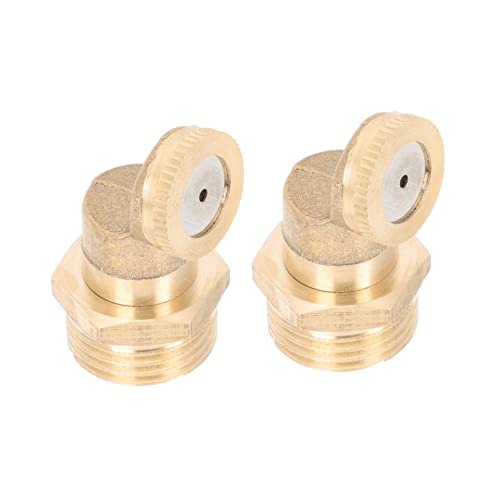 NULYLU 2pcs Misting Nozzles Brass Atomizing Sprinkler for Garden Hose Sturdy and Lasting