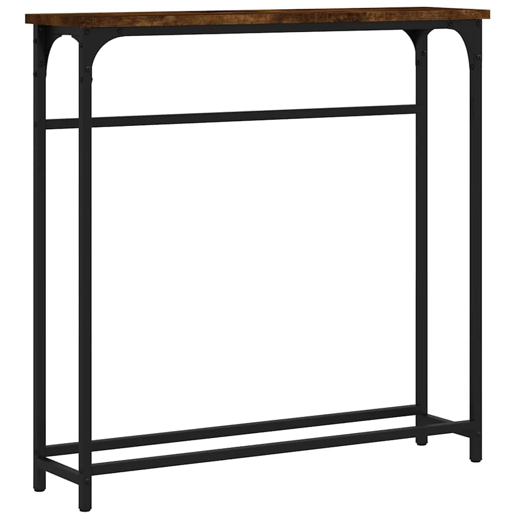 vidaXL Tavolino Consolle Rovere Fumo 75x19,5x75cm in Legno Multistrato