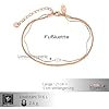 VICKWOOD Chaîne de cheville réglable en acier inoxydable pour femme 17 21 25 30 45 50 cm de long Bracelet de cheville réglable Argenté/doré/or rose Bijou étanche pour femme, 25, Acier inoxydable, Pas #3