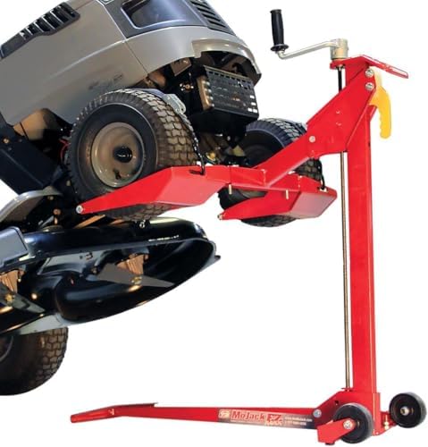 best ez lawn mower that will change your mowing experience forever 5 MoJack EZ MAX 45001-OP- Residential Riding Lawn Mower Lift, 450lb Lifting Capacity, Fits Most Residential & ZTR Mowers, Folds Flat for Easy Storage, Use for Mower Maintenance Or Repair