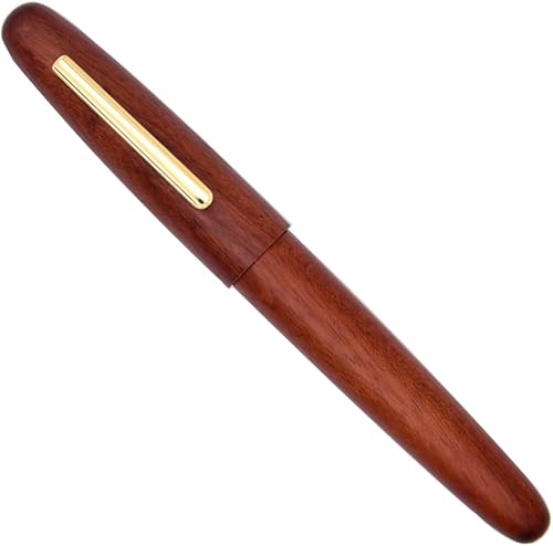 Miniatura 2 de Jinhao 9056 Pluma estilográfica vintage de madera natural, punta fina, palisandro