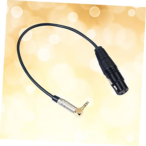 Milisten 90 Jumpers Cables Stereo Cable Microphone Cable 90 Degree Right Angle Cable 3.5Mm Audio Cable Nylon Braid Audio Cord Adapter Audio Line Black High Fidelity Male To Female #TOP6