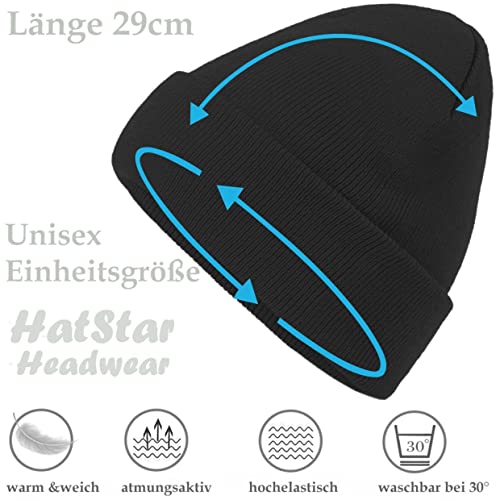 Hatstar Wintermütze | Damen Beanie Mütze | Herren Feinstrick Beanie | für Frauen Männer Unisex | Cuffed Hats Weich & Warm - Image 6
