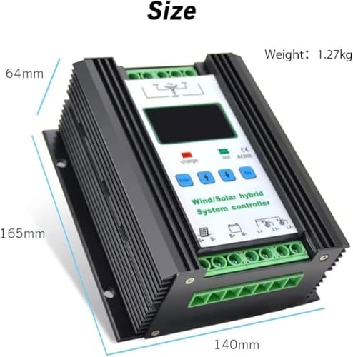 BKCEHCRS Wind Solar Hybrid Charge Controller with LCD Display 3000W,24V/48V Automatic Wind and Solar Charge Controller, 1500W Wind + 1500W Solar Wind Power Accessories Intelligent Regulator,3000W by BKCEHCRS - Image 5