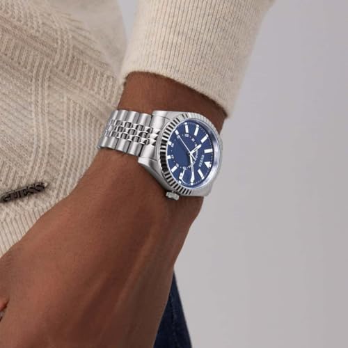 Guess Jaden Men's Stainless Steel Watch 42mm Stainless Steel Bracelet Silver 3 Bar Blue Dial Date Display GW0977G1 — view 7