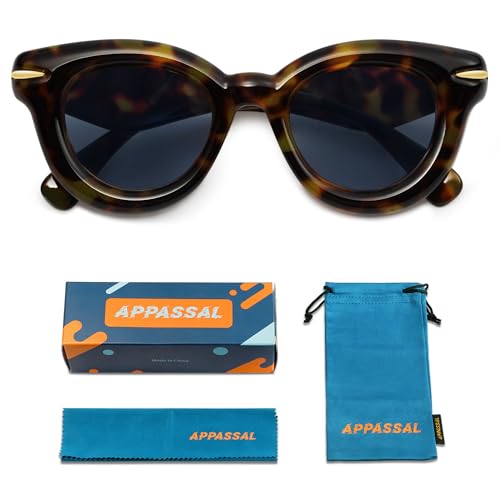 Cute Round Sunglasses for Women Men Trendy Chunky Thick Inflated Shades AP3695
