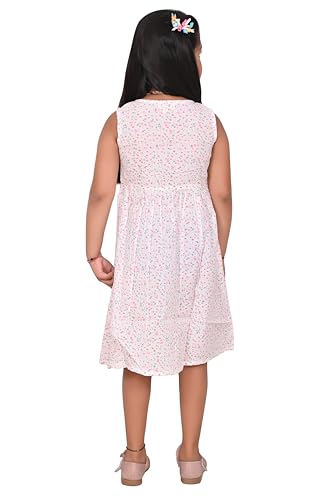 Image of CMMCHAAH Pure Cotton Printed Frock Dress for Girls| Kids Dress |2-12 Years Sizes | Knee Length Frock Dress