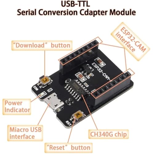 Image of ESP32-CAM-MB Micro USB Download Module for ESP32 CAM Development Board | Easy Programming and Data Transfer for IoT Projects (Only Programmer)