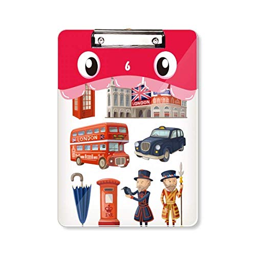 Porte-bloc avec motif de soldats royaux cabine rouge A4 rigide