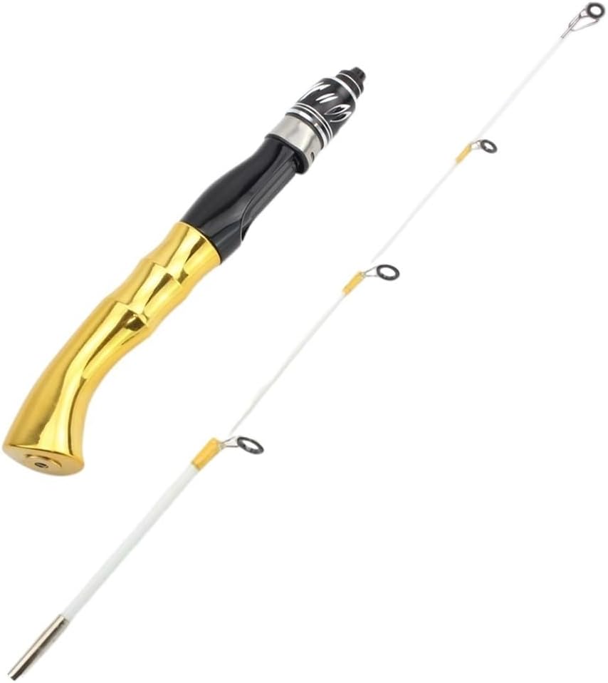 Curved Ice Fishing Rod Winter Spinning Wheel Gear Set Raft