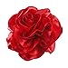 Gionforsy Flower Fascinators Hat Tea Party Hats for Women Rose Fascinators for Wedding (US, Alpha, One Size, Red)