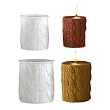 Xidmold 2er Set Knoten Form Zylinder Kerzenform - 3D Spiral Silikonform für Epoxidharz, Beton,...
