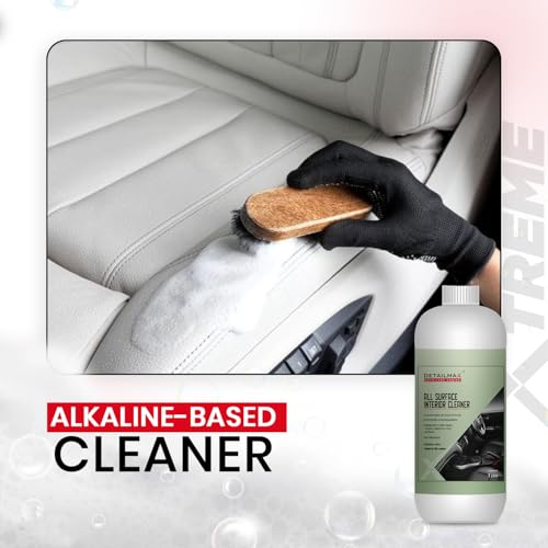 Image of Dry Foam Interior Cleaner - All Purpose Car Interior Cleaning Solution | Alkaline-Based, Anti-Bacterial Foam | For Dashboard, Seats, Leather, Carpet & Plastic - Super Concentrated - 1 Liter