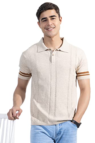 Armisto Men's 100% Cotton Fancy Party Polo T-Shirt/Neutral Colour