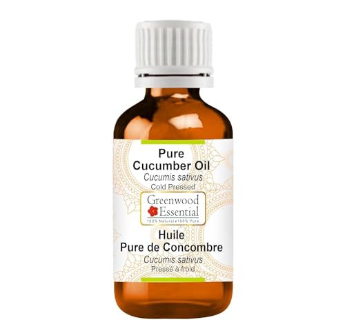 Image of Greenwood Essential Pure Cucumber Oil (Cucumis sativus) | Cold Pressed | Natural | Undiluted | For Diluting Essential Oils | For Skin & Massage | Men & Women | 30ml