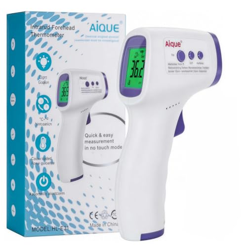 Non-Contact Forehead Thermometer for Adults, Kids & Babies – Infrared Digital No-Touch Temperature Gun with Instant 1-Second Reading, Fever Alarm, Silent Mode & Dual Body/Room Temp Measurement