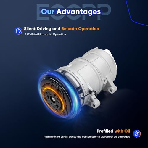 Image of ECCPP AC Compressor for Isuzu Rodeo L4 2.6L 1991-1993 | for Isuzu Trooper 1.9L 2.2L 2.3L 1984-1987 for Isuzu Trooper 2.6L 2.8L 1989-1991 AC Compressor with Clutch Rapid Cooling