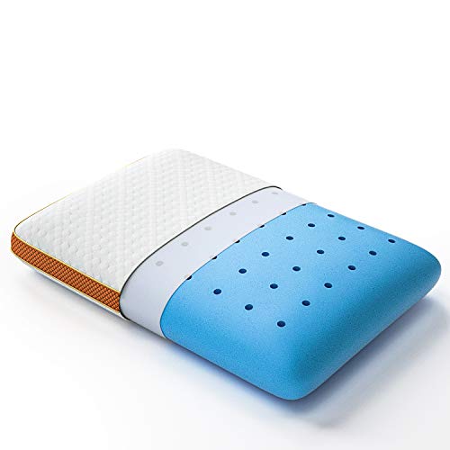 Maxzzz Almohadas Cervicales con Funda Almohada Viscoelastica 60x40cm para Todas Posicións para Dormir Almohada Cervical con Funda Lavable Antiácaros 1 Pack