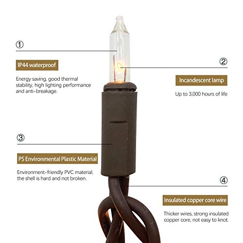 Brown-Wire-Christmas-Lights-String-White-100-Mini-Incandescent-Outdoor-Indoor-Waterproof-Xmas-Tree-Decoration-Plug-in-23-Feet-Used-for-Patio-Party-Festive-Courtyard-Home Brown Wire Christmas Lights String White 100 Mini Incandescent Outdoor Indoor Waterproof Xmas Tree Decoration Plug in 23 Feet Used for Patio Party Festive Courtyard Home